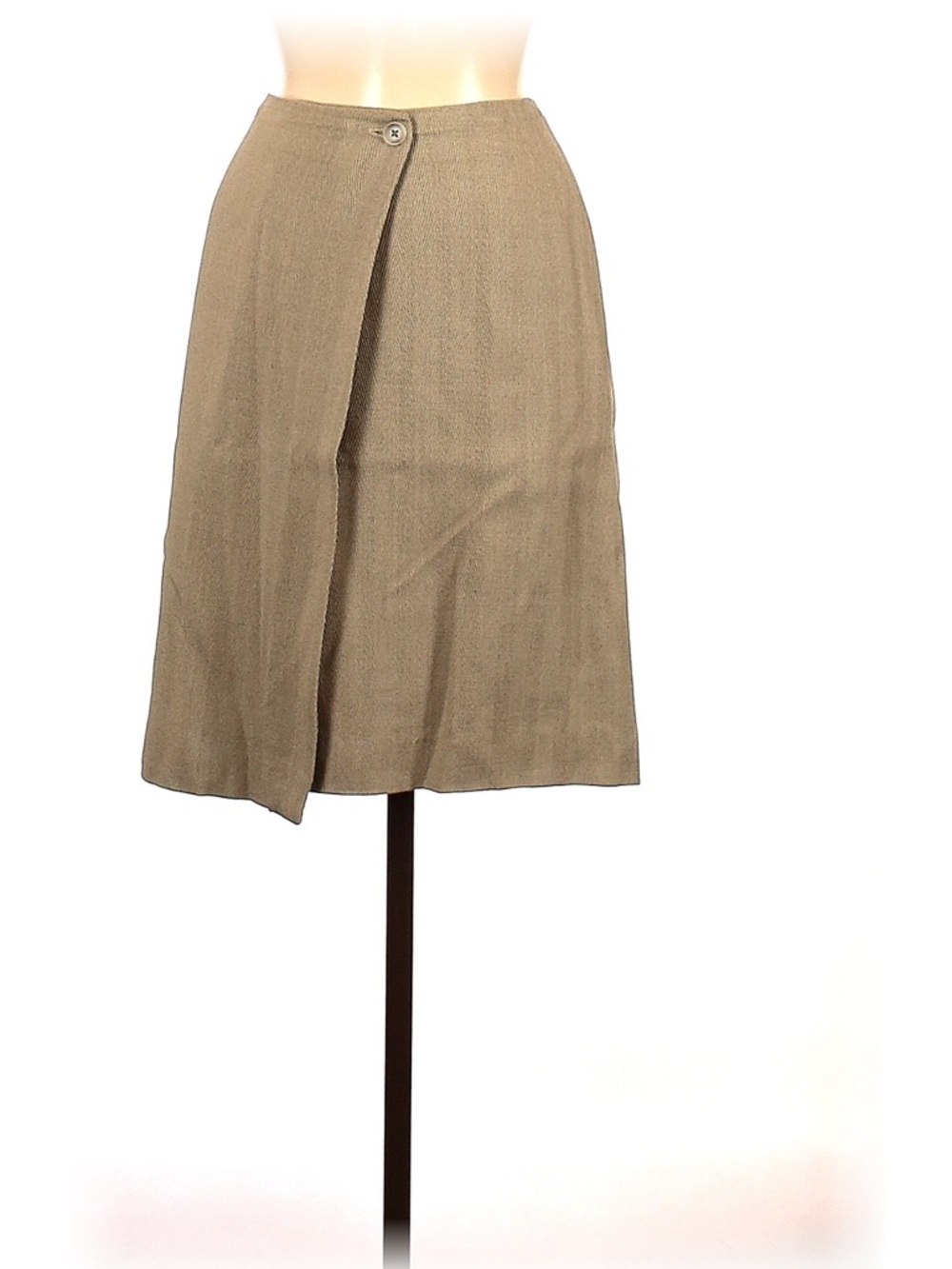Anne Klein Khaki Midi Wrap Skirt
